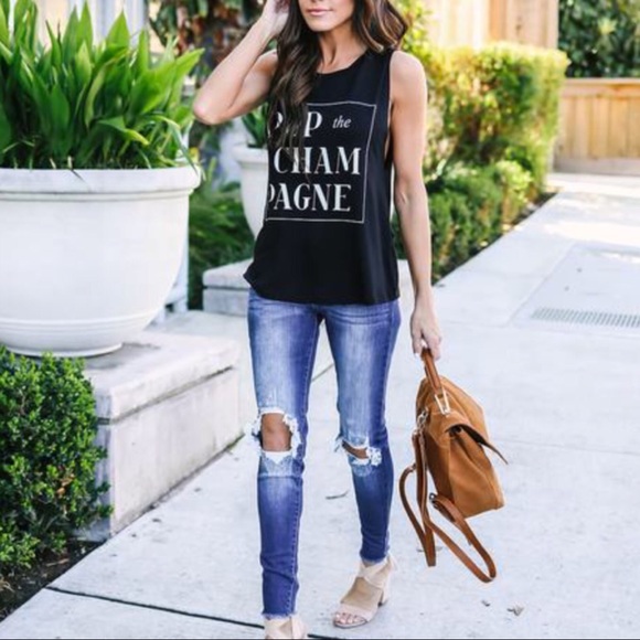 1 LEFT-SALE‼️ Pop the Champagne Tank - Picture 4 of 7